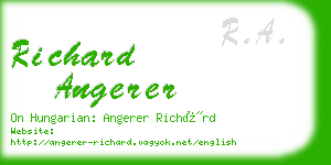 richard angerer business card